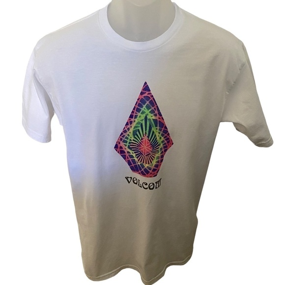 Volcom Stone Multi-Color Logo Skate Tee Shirt Men M Medium - Picture 1 of 5